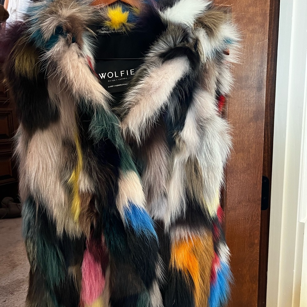 WOLF Multicolor Faux Fur Vest